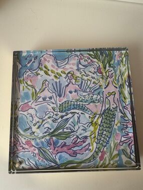 Lilly Pulitzer Pastel Mermaid Print Acrylic Frame - Blue Pink Green